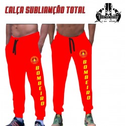 CALÇA VERMELHA PERSONALIZADA BOMBEIRO