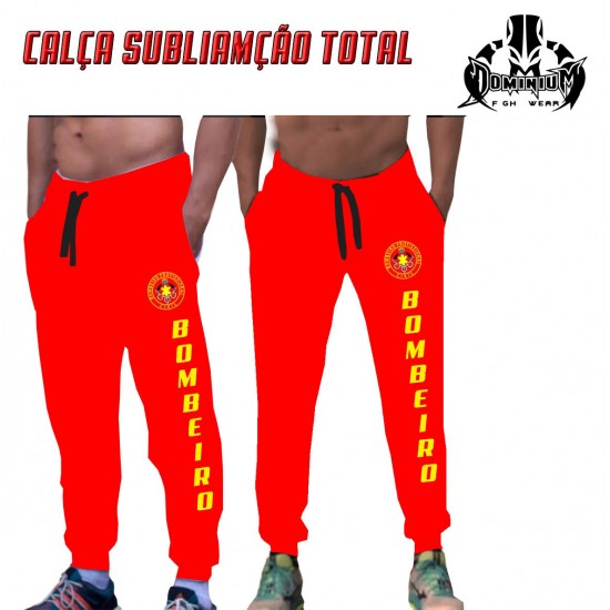 CALÇA VERMELHA PERSONALIZADA BOMBEIRO