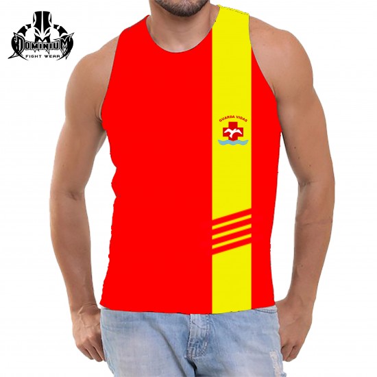 6017 REGATA SALVA VIDAS VERMELHA COM FAIXA AMARELA