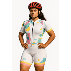 Macaquinho Ciclismo Bike Forro Gel - D80 Farme 02 - Feminino