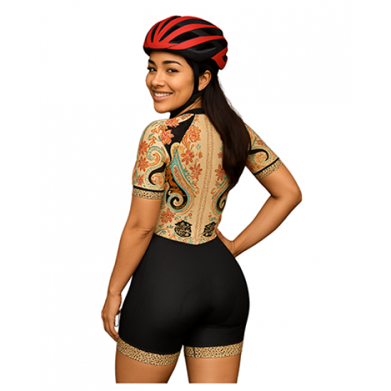 Macaquinho Ciclismo Bike Forro Gel - D80 Farme 109  - Feminino