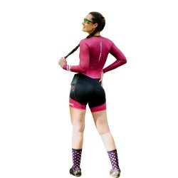 Macaquinho Manga Longa Horse Power Ciclismo Elite- Feminino - F139 Bordo