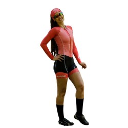 Macaquinho Manga Longa Horse Power Ciclismo Elite- Feminino - F139 Flamingo