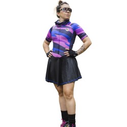 Macaquinho Ciclismo com Saia Godê Horse Power Bike F 107