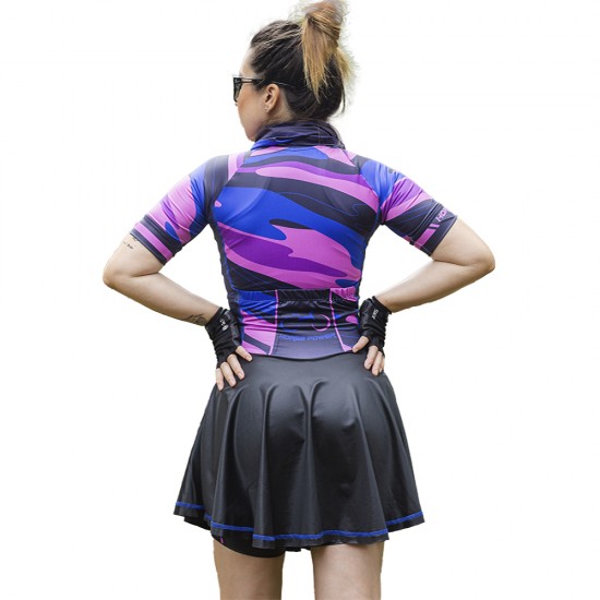 Macaquinho Ciclismo com Saia Godê Horse Power Bike F 107