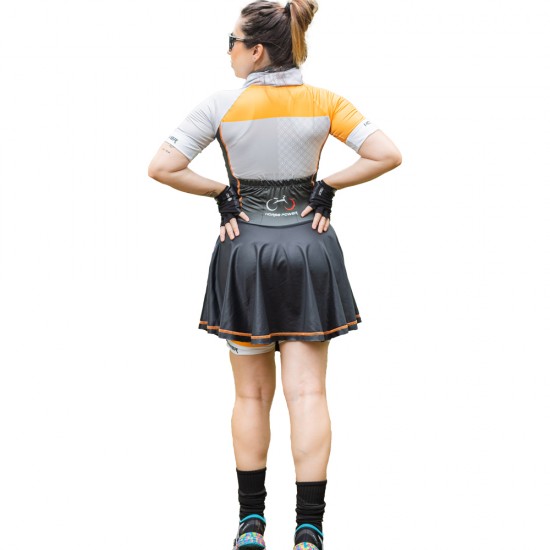 Macaquinho Ciclismo com Saia Godê Horse Power Bike F 105