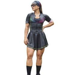 Macaquinho Ciclismo com Saia Godê Horse Power Bike F 106 PT