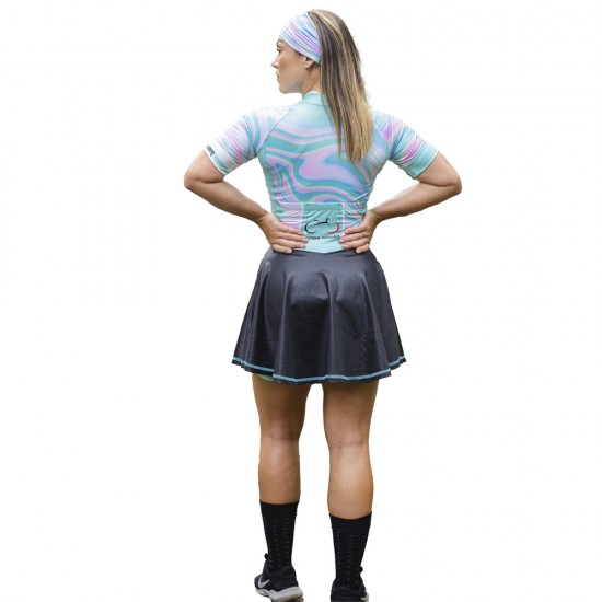 Macaquinho Ciclismo com Saia Godê Horse Power Bike F 108 B