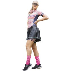 Macaquinho Ciclismo com Saia Godê Horse Power Bike F 111