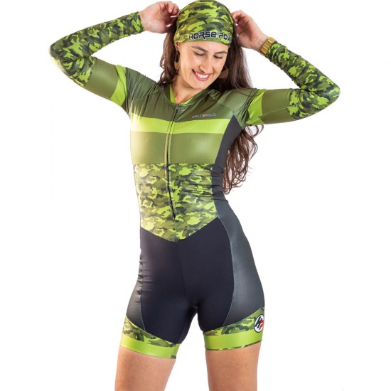 Macaquinho Ciclismo Bike Forro Gel - ML - D80 F51 - Feminino