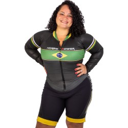 Macaquinho Manga Longa Ciclismo Bike Horse Power - Feminino - F66
