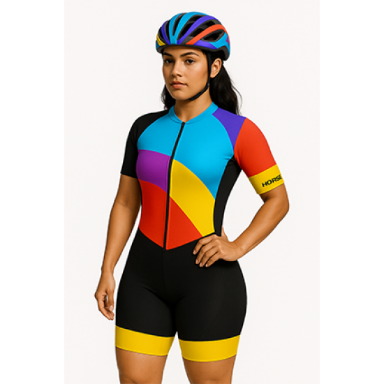 Macaquinho Ciclismo Bike Forro Gel - D80 Abst 02 - Feminino