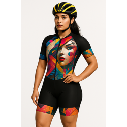 Macaquinho Ciclismo Bike Forro Gel - D80 Abst 04 - Feminino