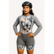 Macaquinho Ciclismo Bike Forro Gel - ML - D80 Abst 06 - Feminino