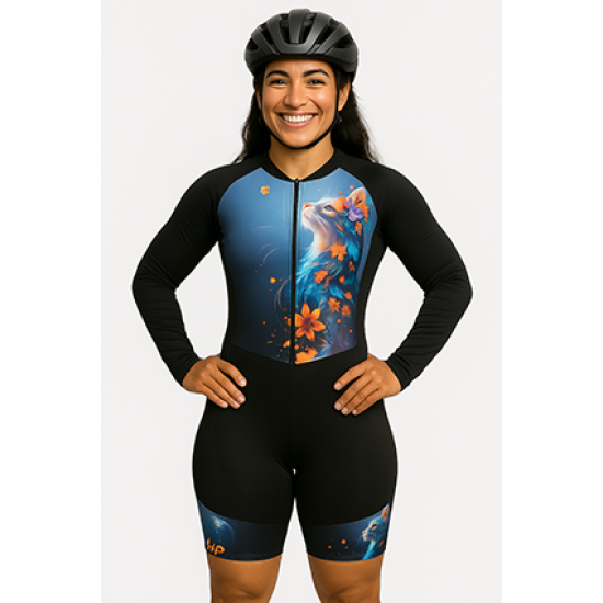 Macaquinho Ciclismo Bike Forro Gel - ML - D80 Abst 07 - Feminino