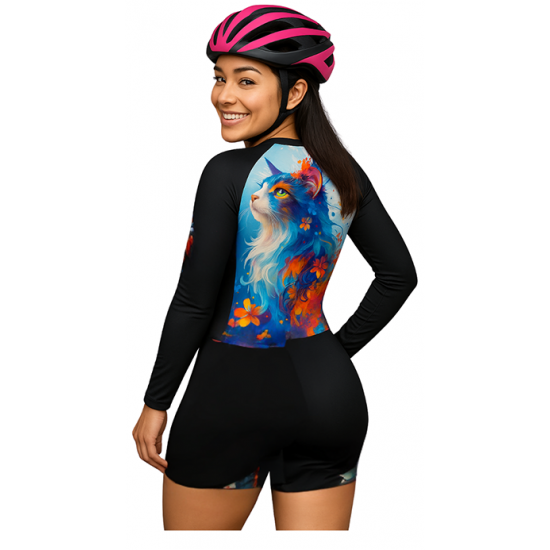 Macaquinho Ciclismo Bike Forro Gel - ML - D80 Abst 07 - Feminino