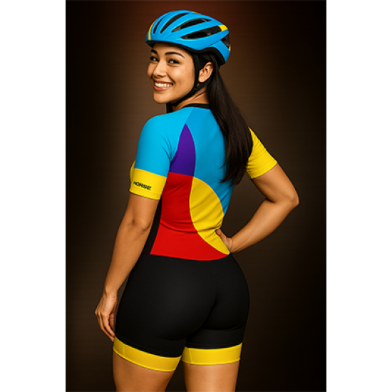 Macaquinho Ciclismo Bike Forro Gel - D80 Abst 02 - Feminino