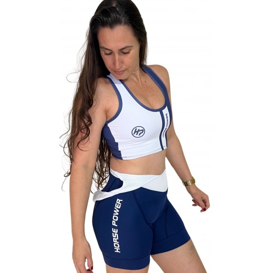 Bretelle Ciclismo Feminino Azul Marinho Modelo 01