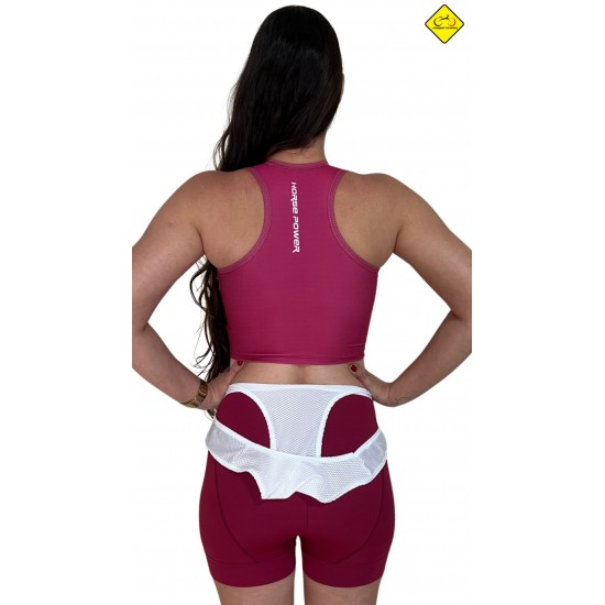 Bretelle Ciclismo Feminino Bordô Modelo 02