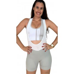 Bretelle Ciclismo Feminino Cinza Modelo 03