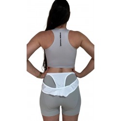 Bretelle Ciclismo Feminino Cinza Modelo 03